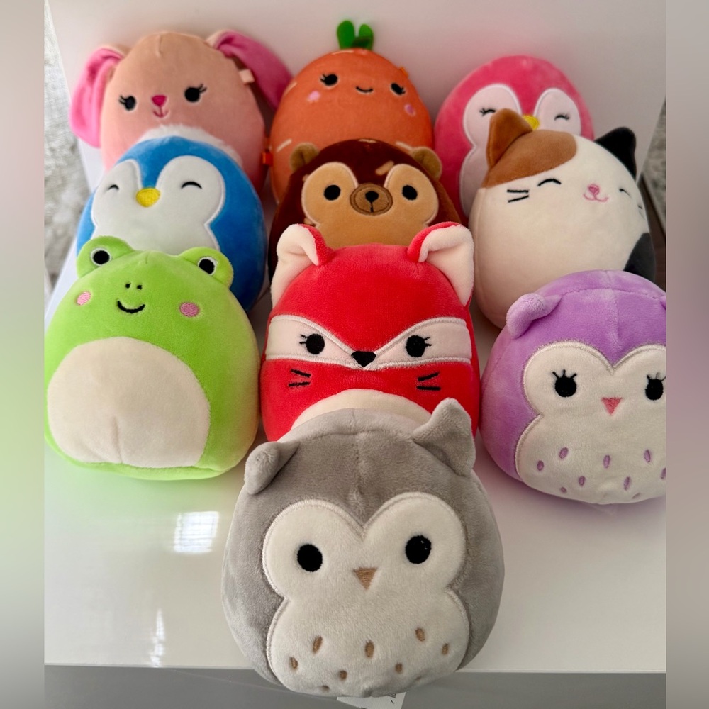 Squishmallows 4" Plush Set of 10 – Soft, Cuddly, Collectible Toys